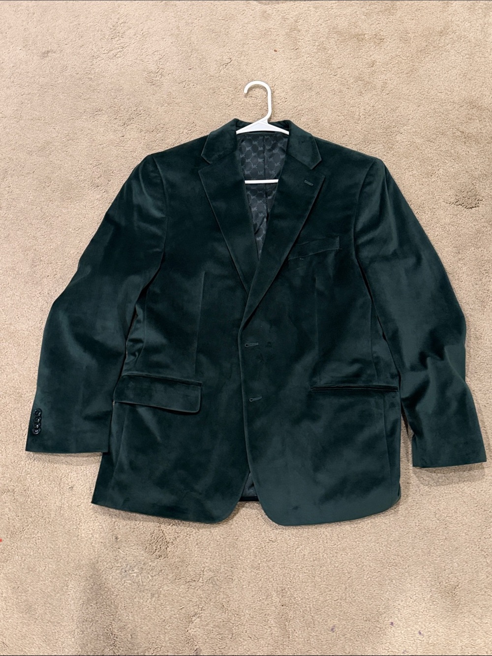Michael Kors Dark Green Velvet Sport Coat